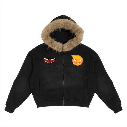 Charon Fire Force Fur Hoodie - TikiOtaku