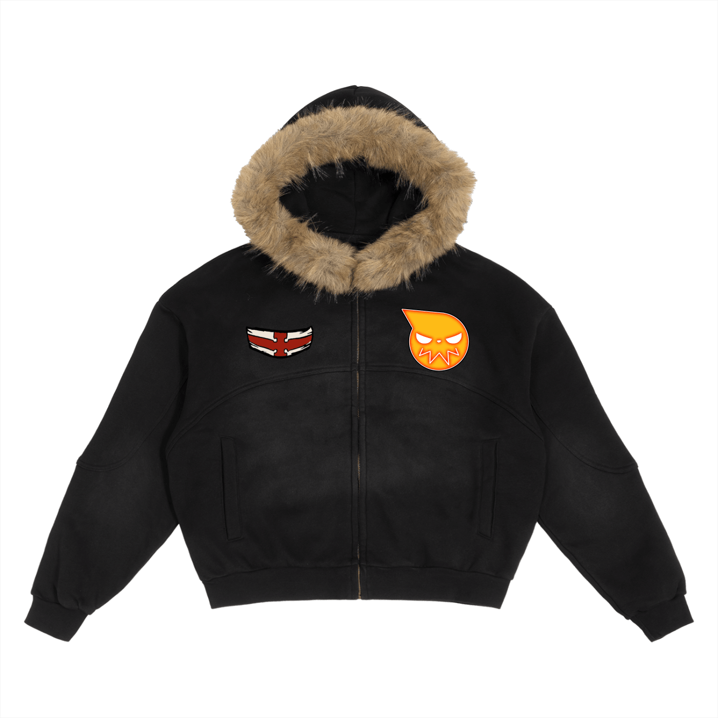 Charon Fire Force Fur Hoodie - TikiOtaku