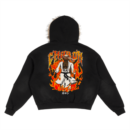 Charon Fire Force Fur Hoodie - TikiOtaku